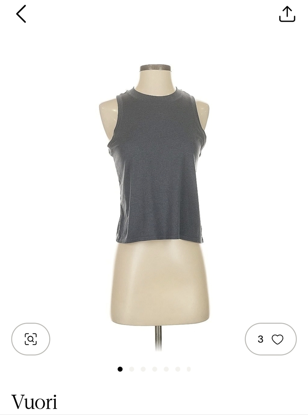 Vuori Charcoal Crewneck Sleeveless Tank